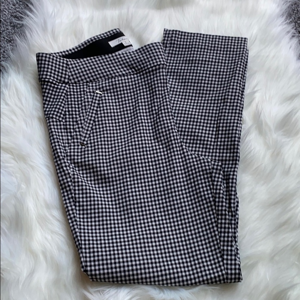 Tamara Stretchy Pull On Pants Check Black White